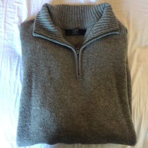 J. Crew 100% wool mens sweater - charcoal, sz L